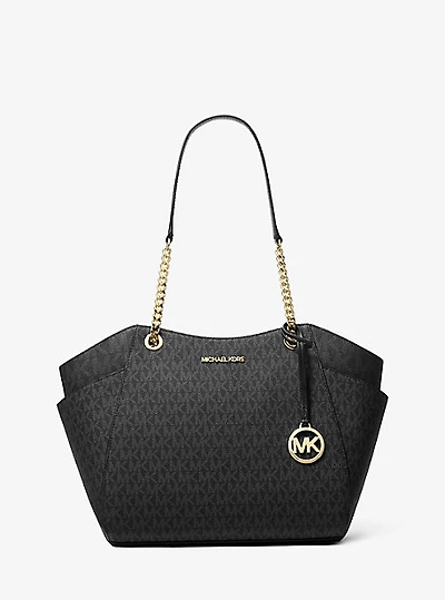 Jet Set Large Signature Logo Shoulder Bag