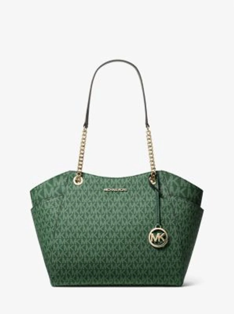 Jet Set Large Signature Logo Shoulder Bag