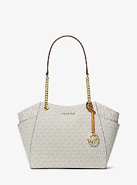 Jet Set Large Signature Logo Shoulder Bag