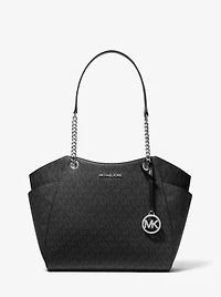 Jet Set Large Signature Logo Shoulder Bag