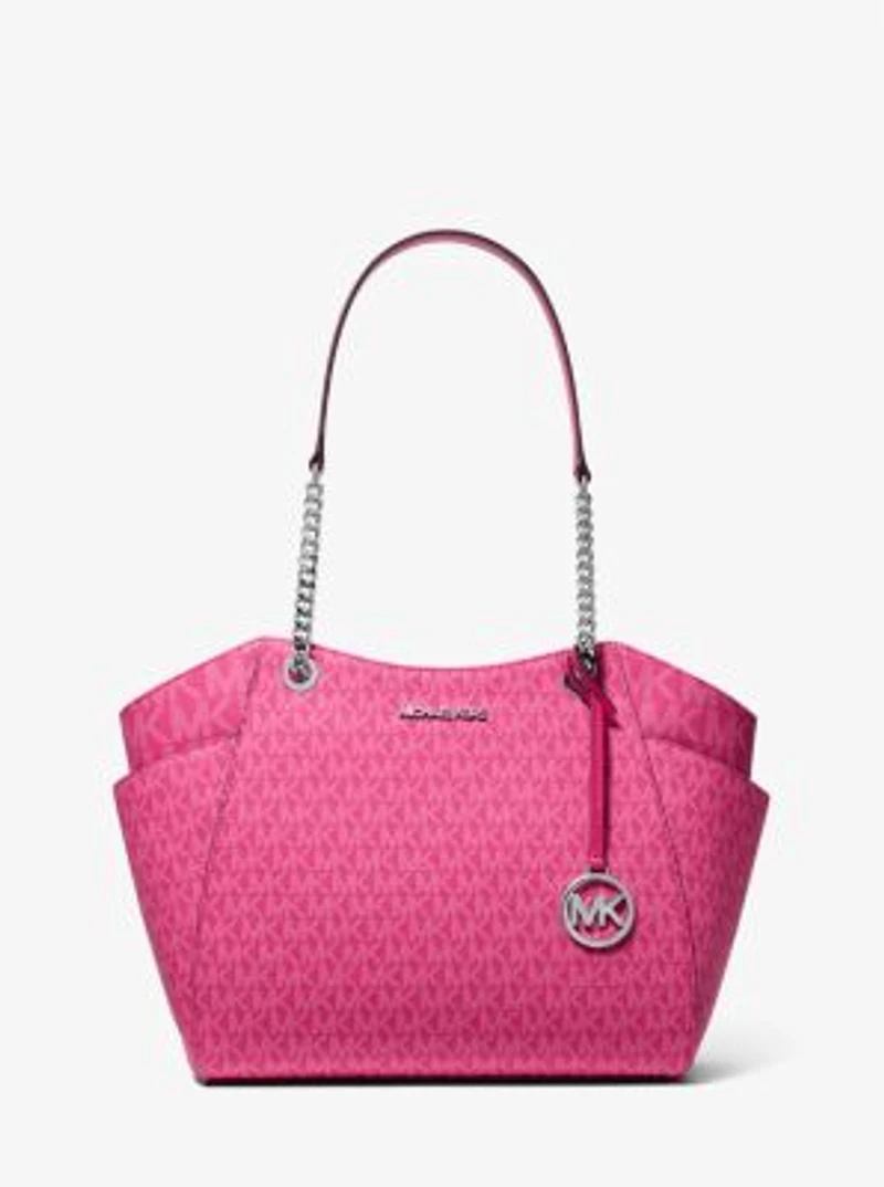 Jet Set Large Signature Logo Shoulder Bag