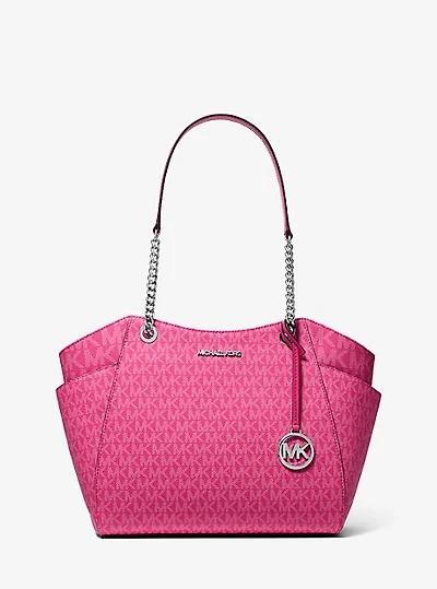 Jet Set Large Signature Logo Shoulder Bag