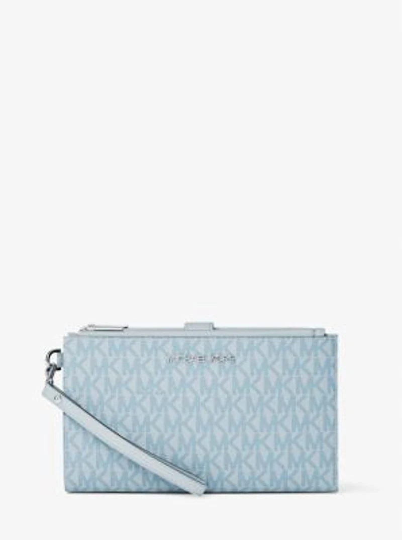 Jet Set Travel Large Signature Logo Wristlet