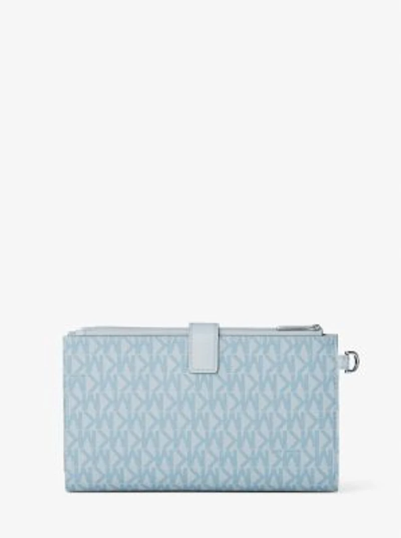 Jet Set Travel Large Signature Logo Wristlet