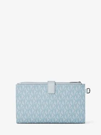 Jet Set Travel Large Signature Logo Wristlet
