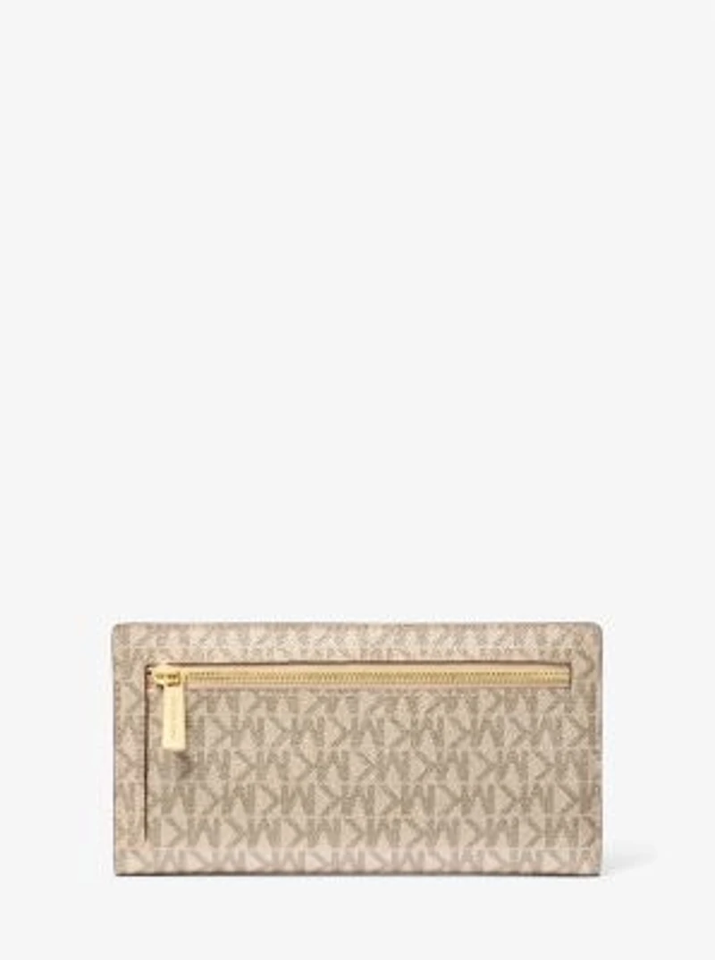 Carson Large Metallic Signature Logo Wallet