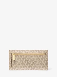Carson Large Metallic Signature Logo Wallet