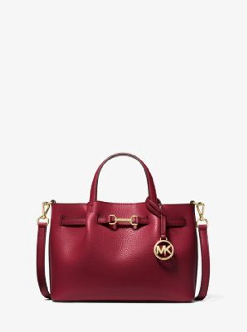 Carson Small Pebbled Leather Satchel