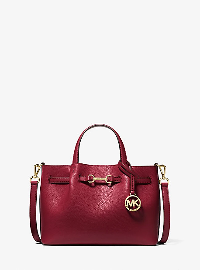 Carson Small Pebbled Leather Satchel
