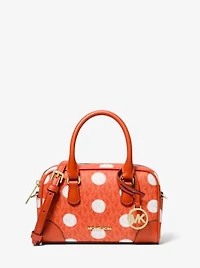 Thompson Extra-Small Polka Dot Signature Logo Satchel