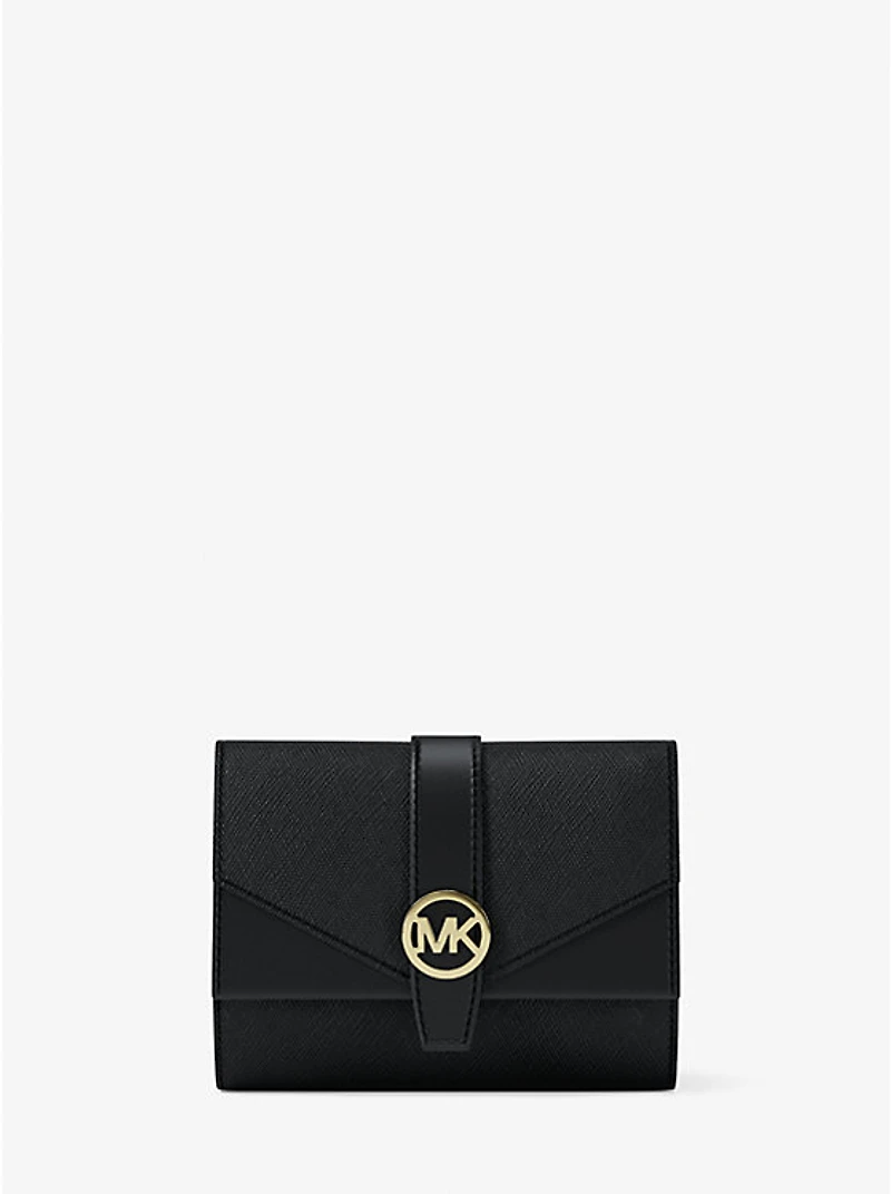 Greenwich Medium Saffiano Leather Trifold Wallet