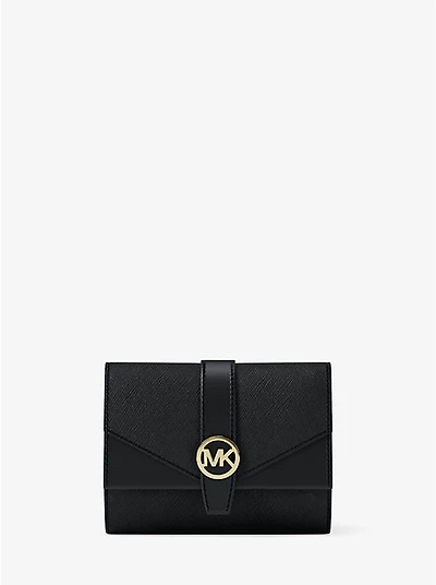 Greenwich Medium Saffiano Leather Trifold Wallet