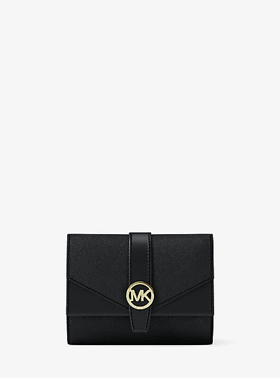 Greenwich Medium Saffiano Leather Trifold Wallet