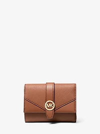 Greenwich Medium Saffiano Leather Trifold Wallet