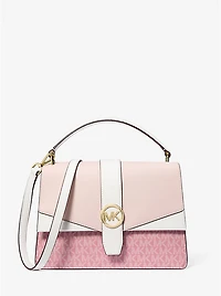 Greenwich Medium Signature Logo Satchel
