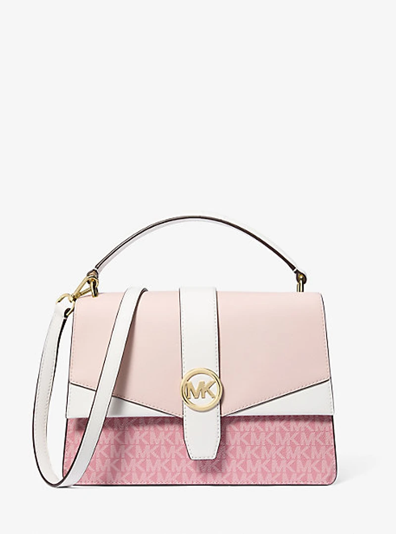 Greenwich Medium Signature Logo Satchel