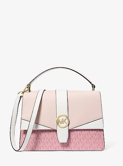 Greenwich Medium Signature Logo Satchel