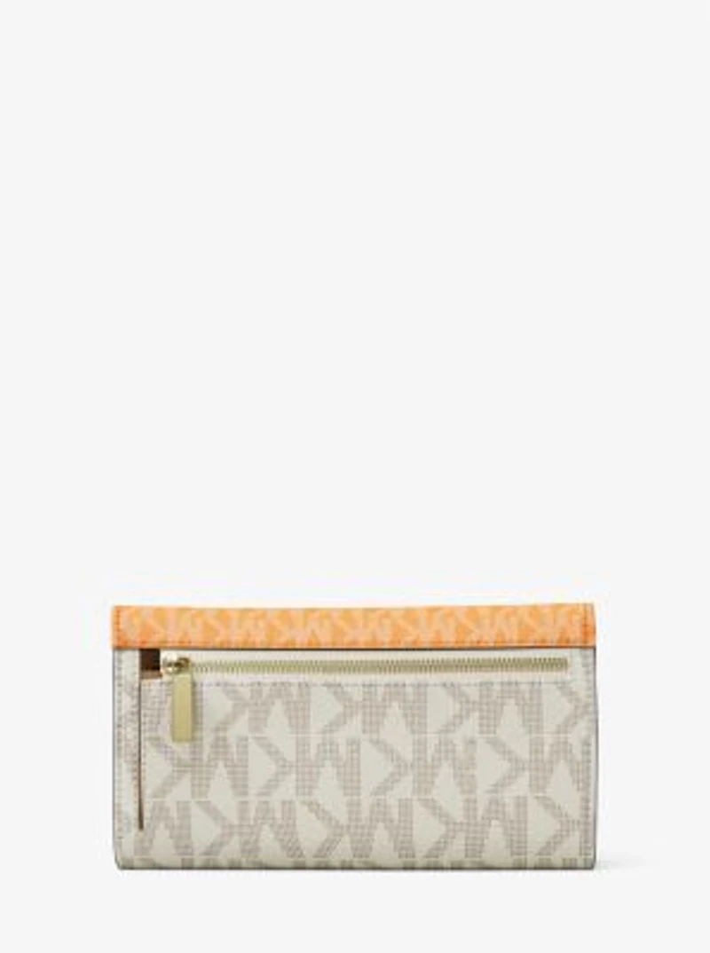 Jet Set Large Signature Logo Tri-Fold Wallet
