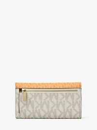 Jet Set Large Signature Logo Tri-Fold Wallet