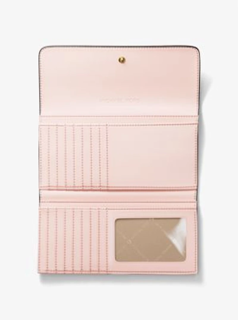 Jet Set Large Signature Logo Tri-Fold Wallet