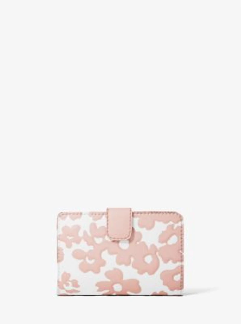 Jet Set Medium Floral Print Bi-Fold Wallet
