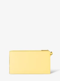 Jet Set Large Studded Pebbled Leather Wristlet