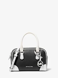 Thompson Extra-Small Two-Tone Pebbled Leather Convertible Crossbody Bag