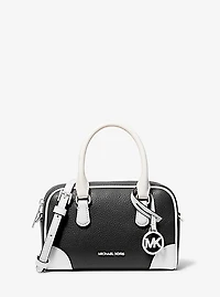Thompson Extra-Small Two-Tone Pebbled Leather Convertible Crossbody Bag