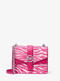 Greenwich Small Zebra Print Calf Hair Crossbody Bag
