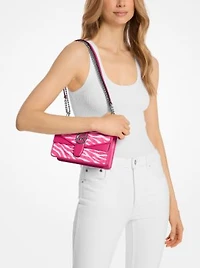 Greenwich Small Zebra Print Calf Hair Crossbody Bag