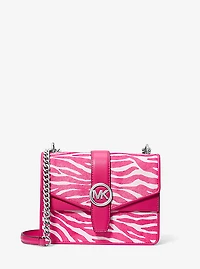 Greenwich Small Zebra Print Calf Hair Crossbody Bag
