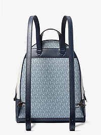 Rhea Medium Color-Block Signature Logo Backpack