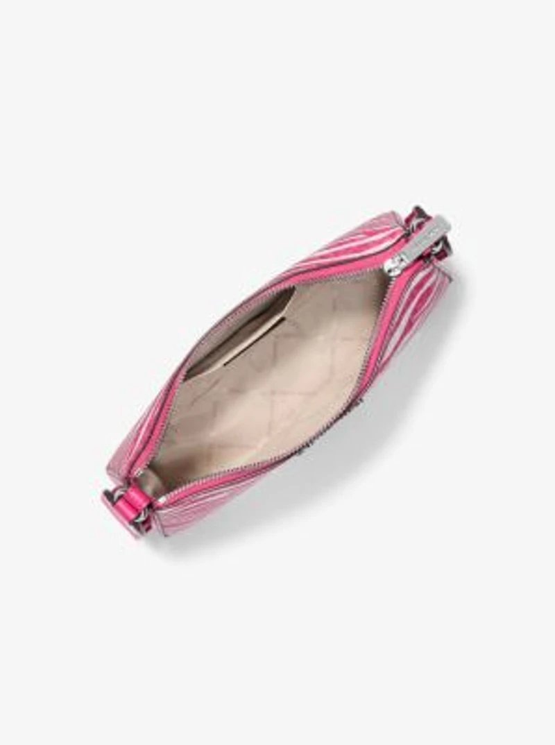 Jet Set Leather Medium Animal Print Logo Crossbody Bag with Case for Apple Airpods Pro®