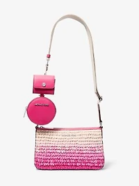 Jet Set Small Ombré Straw Crossbody Bag with Case for Apple Airpods Pro®