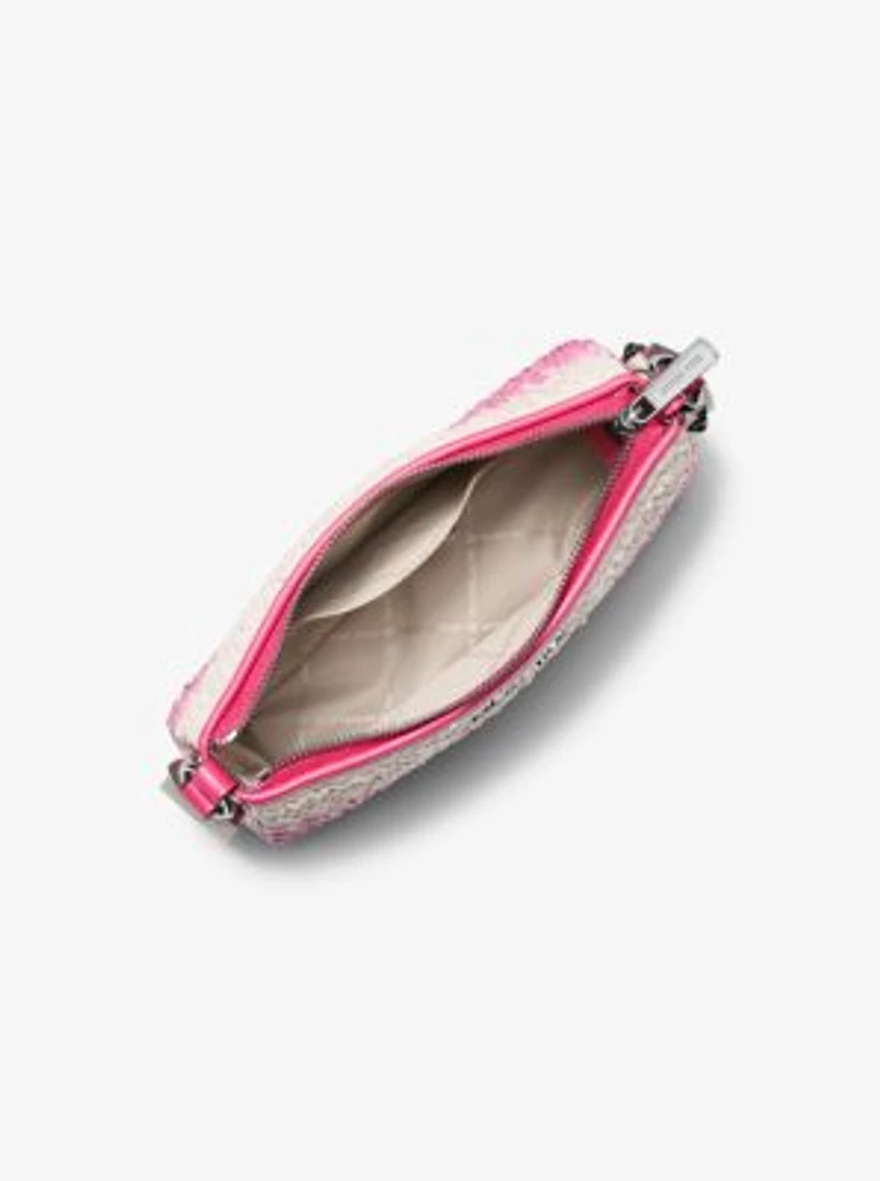 Jet Set Small Ombré Straw Crossbody Bag with Case for Apple Airpods Pro®