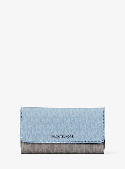 Jet Set Travel Signature Logo Tri-Fold Wallet