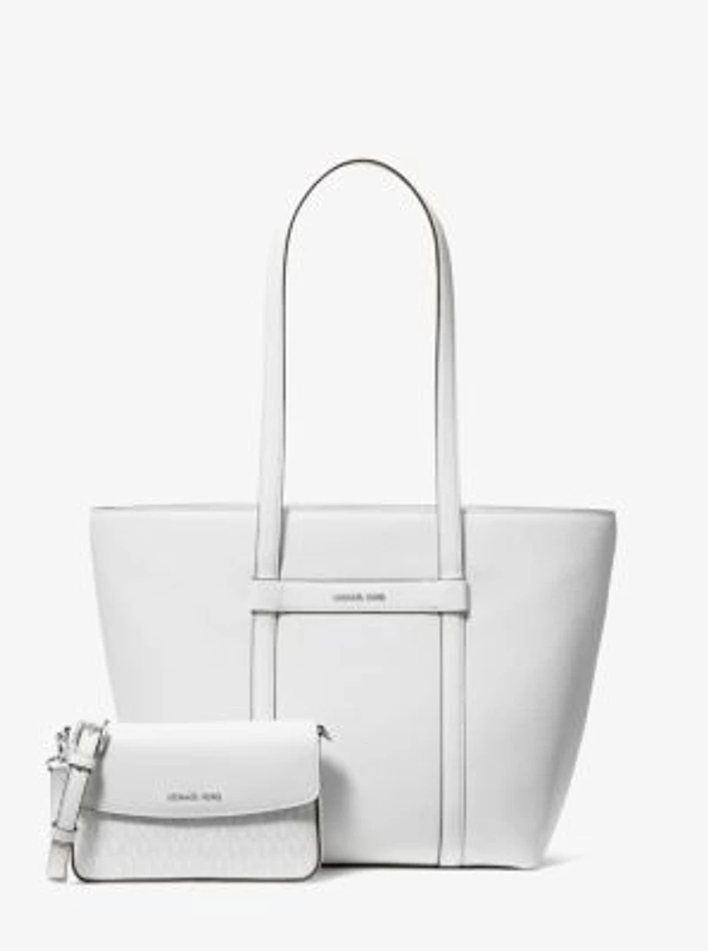 Jet Set Large 2-in-1 Pebbled Leather Tote Bag