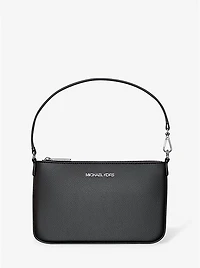 Jet Set Small Pebbled Leather Convertible Wristlet