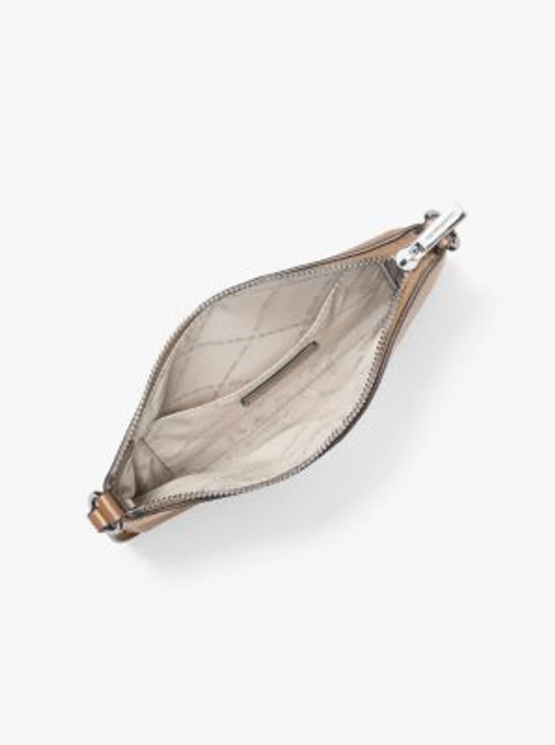 Jet Set Small Pebbled Leather Convertible Wristlet