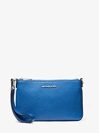 Jet Set Small Pebbled Leather Convertible Wristlet