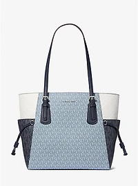Voyager Large Color-Block Signature Logo Tote Bag