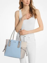 Voyager Large Color-Block Signature Logo Tote Bag