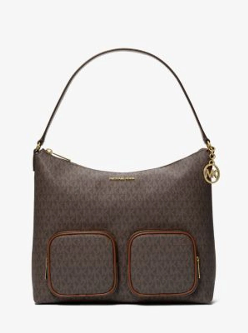 Merritt Large Signature Logo Cargo Shoulder Bag