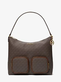 Merritt Large Signature Logo Cargo Shoulder Bag
