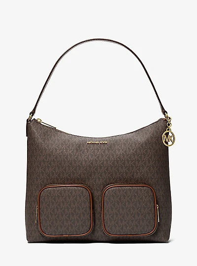 Merritt Large Signature Logo Cargo Shoulder Bag