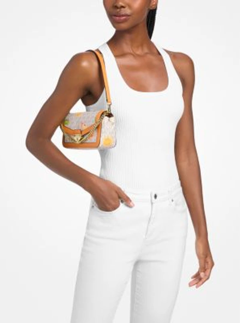 Soho Small Printed Signature Logo Convertible Crossbody Bag