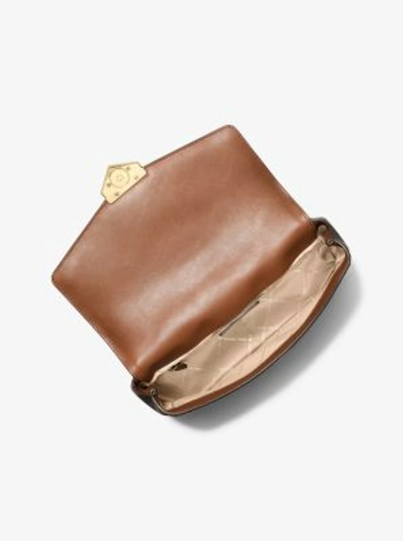 Soho Large Studded Signature Logo Shoulder Bag