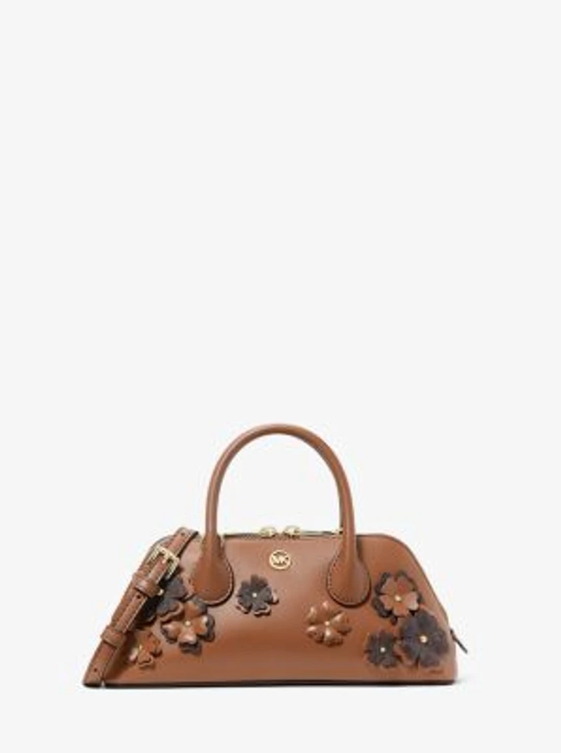 Petra Small Signature Logo Floral Embellished Crossbody Bag