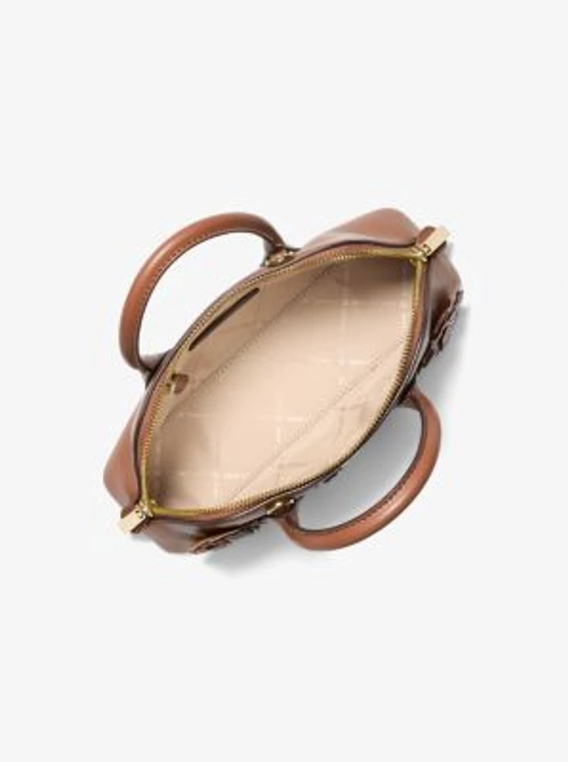 Petra Small Signature Logo Floral Embellished Crossbody Bag