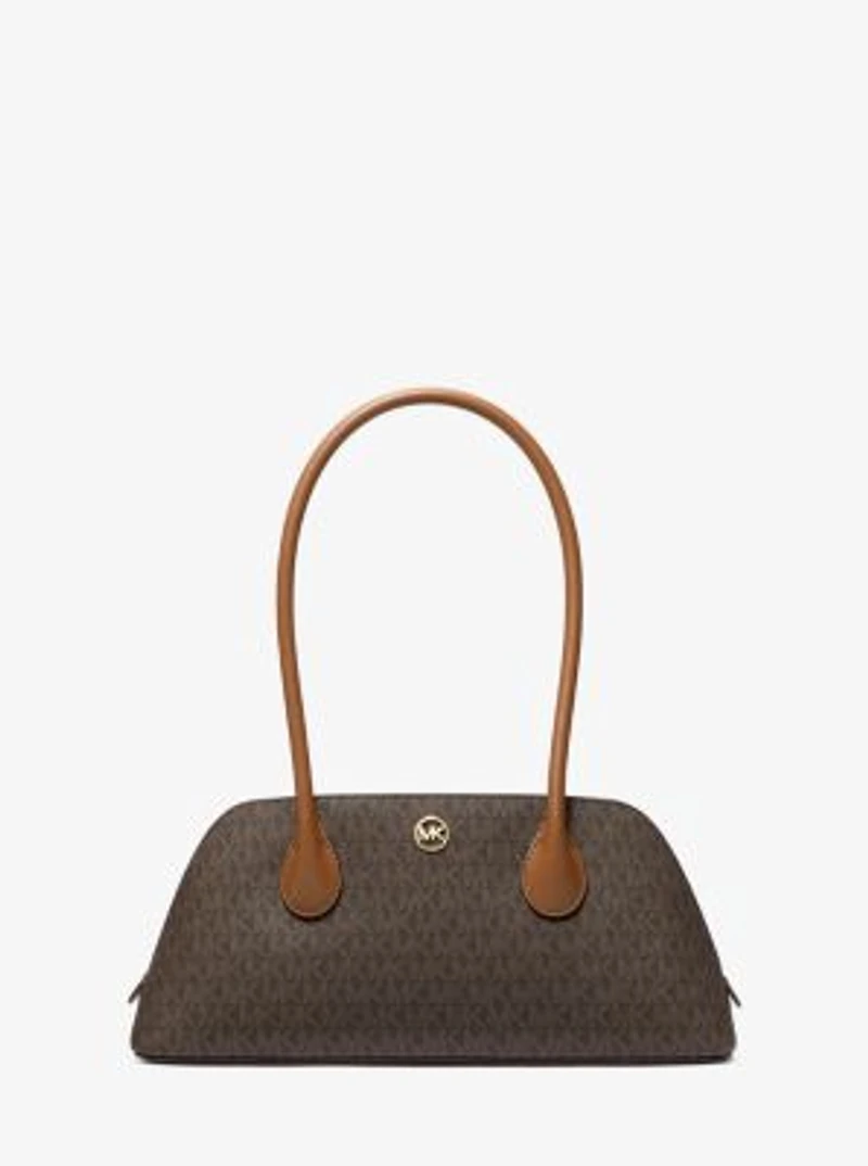 Petra Medium Signature Logo Shoulder Bag